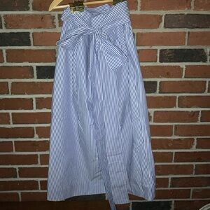 NWT JCrew striped skirt with tie belt